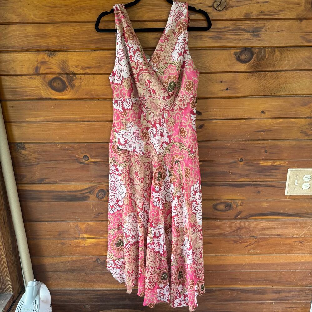 VINTAGE | Y2K Fairy Flowy Whimsygoth  Asymmetric Handkerchief Hem Dress Size 10